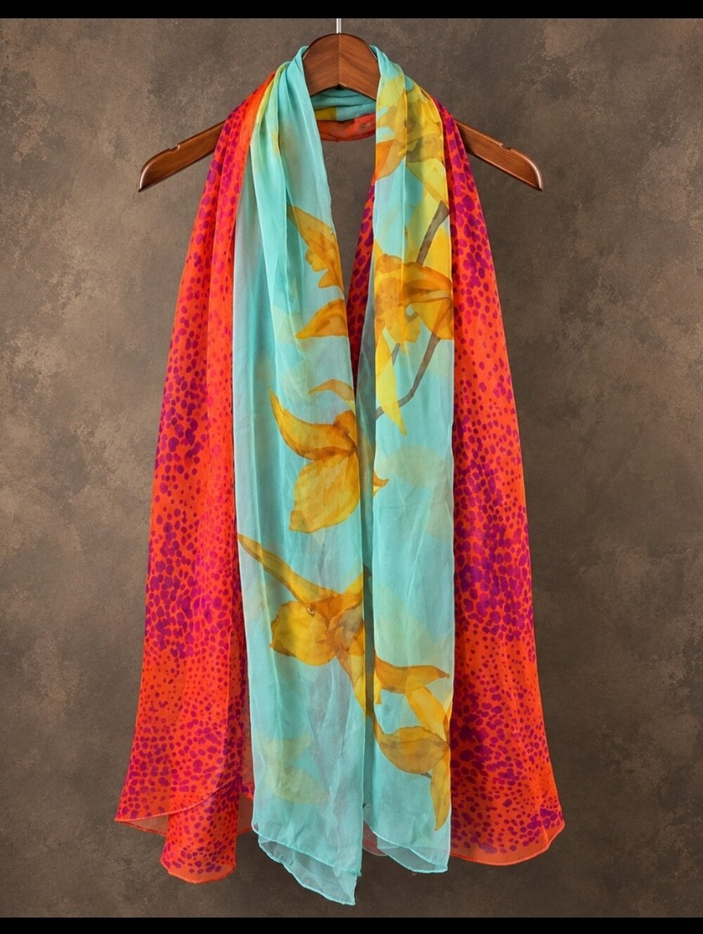Vintage Emanuel Ungaro 100% Silk Scarf / Stole — Made in Italy